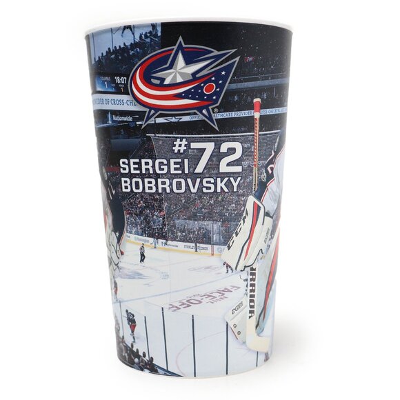 Vintage NHL Columbus Blue Jackets Plastic Tumbler Cup #72 Sergei Bobrovsky - Picture 8 of 8
